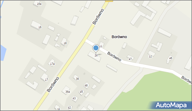 Borówno, Borówno, 14, mapa Borówno