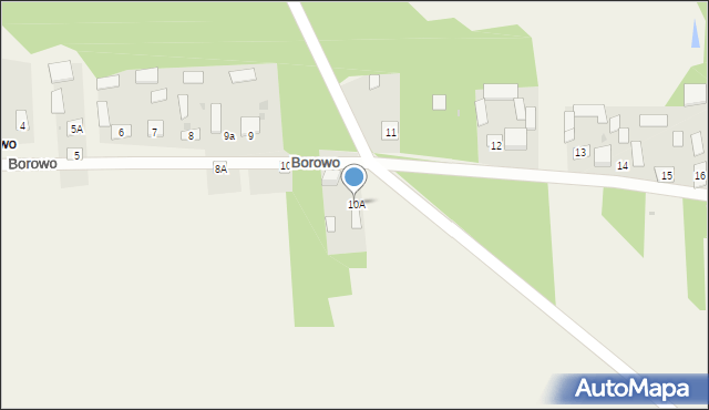 Borowo, Borowo, 10A, mapa Borowo