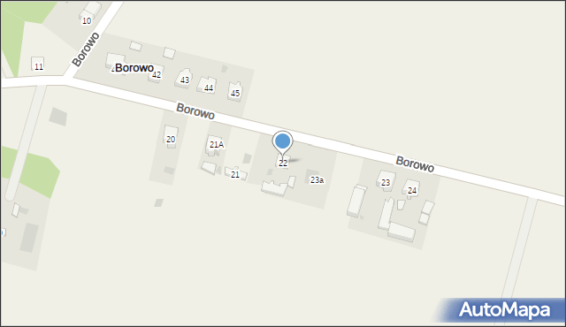 Borowo, Borowo, 22, mapa Borowo
