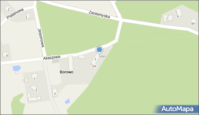 Borowo, Borowo, 3/1, mapa Borowo