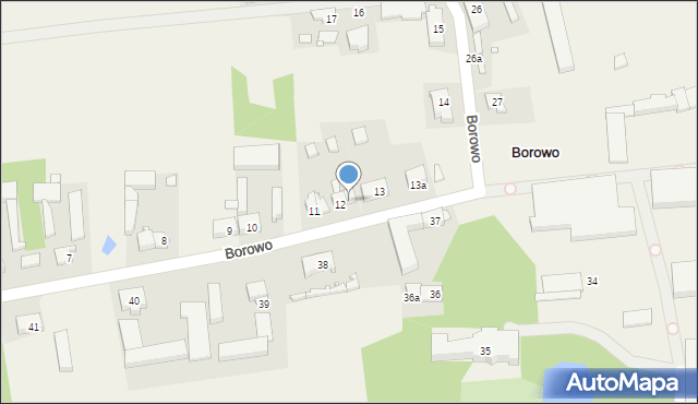 Borowo, Borowo, 12A, mapa Borowo