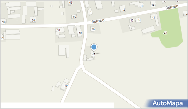 Borowo, Borowo, 47, mapa Borowo