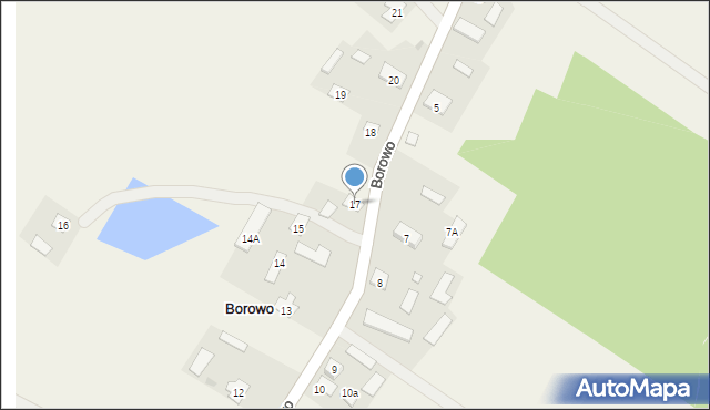 Borowo, Borowo, 17, mapa Borowo