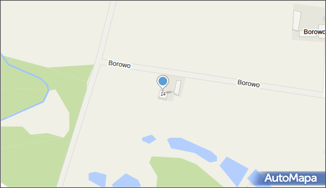 Borowo, Borowo, 14, mapa Borowo