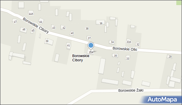Borowskie Cibory, Borowskie Cibory, 35A, mapa Borowskie Cibory