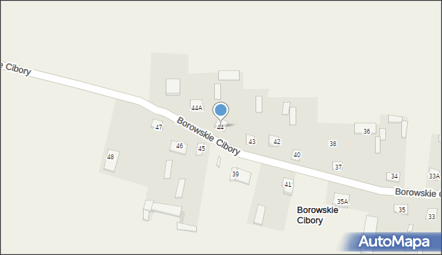 Borowskie Cibory, Borowskie Cibory, 44, mapa Borowskie Cibory