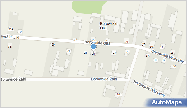 Borowskie Olki, Borowskie Olki, 24, mapa Borowskie Olki