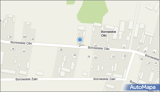 Borowskie Olki, Borowskie Olki, 27, mapa Borowskie Olki