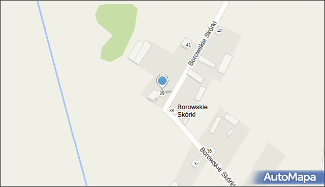Borowskie Skórki, Borowskie Skórki, 39, mapa Borowskie Skórki
