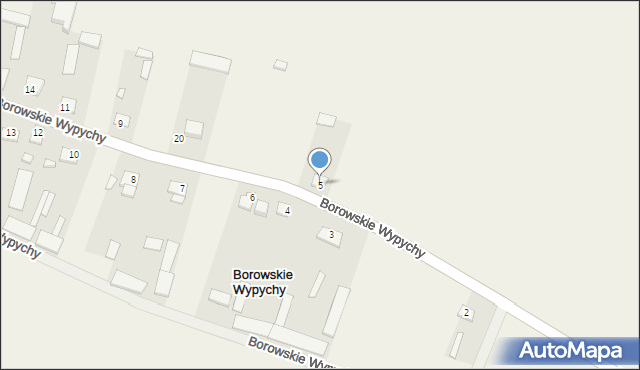 Borowskie Wypychy, Borowskie Wypychy, 5, mapa Borowskie Wypychy
