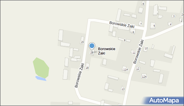 Borowskie Żaki, Borowskie Żaki, 19, mapa Borowskie Żaki