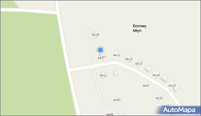 Borowy Młyn, Borowy Młyn, 4A/2, mapa Borowy Młyn