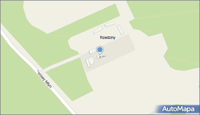 Borowy Młyn, Borowy Młyn, 9, mapa Borowy Młyn