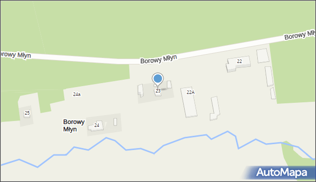 Borowy Młyn, Borowy Młyn, 23, mapa Borowy Młyn