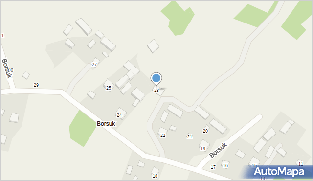 Borsuk, Borsuk, 23, mapa Borsuk