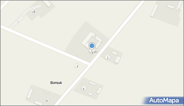 Borsuk, Borsuk, 3, mapa Borsuk