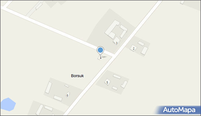 Borsuk, Borsuk, 4, mapa Borsuk