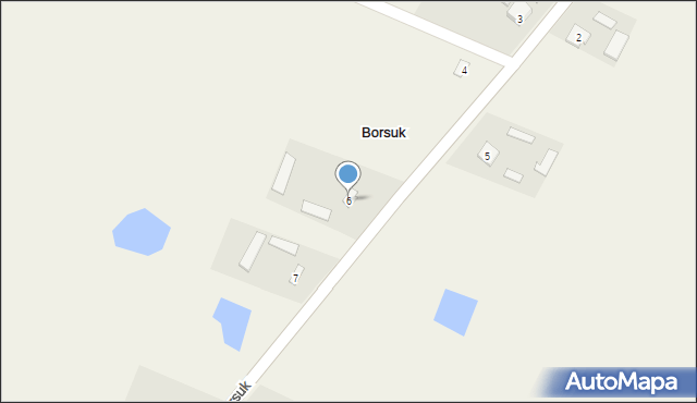 Borsuk, Borsuk, 6, mapa Borsuk