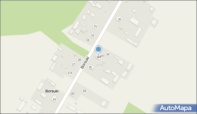 Borsuki, Borsuki, 34A, mapa Borsuki