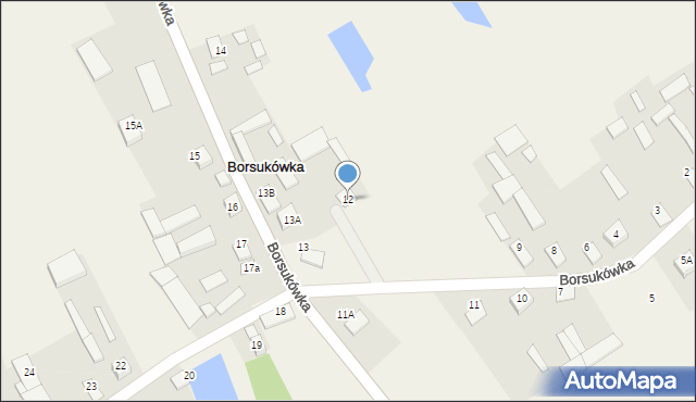 Borsukówka, Borsukówka, 12, mapa Borsukówka