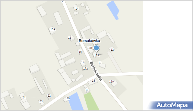 Borsukówka, Borsukówka, 13A, mapa Borsukówka