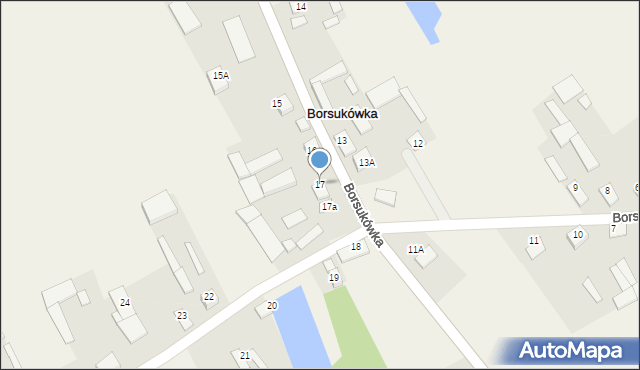 Borsukówka, Borsukówka, 17, mapa Borsukówka