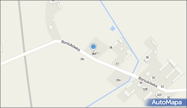 Borsukówka, Borsukówka, 38A, mapa Borsukówka