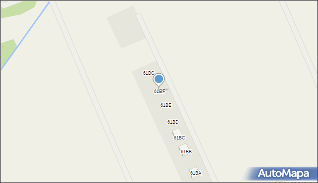 Borsukówka, Borsukówka, 61BF, mapa Borsukówka