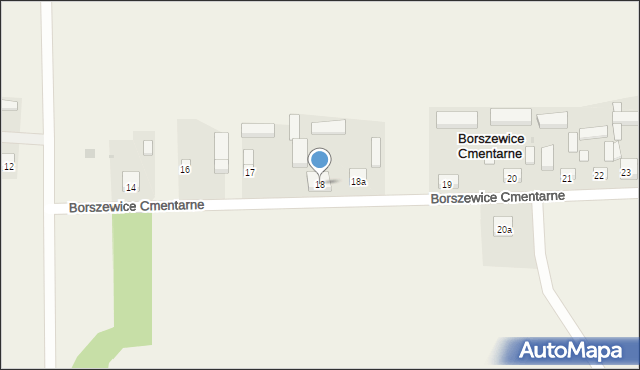 Borszewice Cmentarne, Borszewice Cmentarne, 18, mapa Borszewice Cmentarne