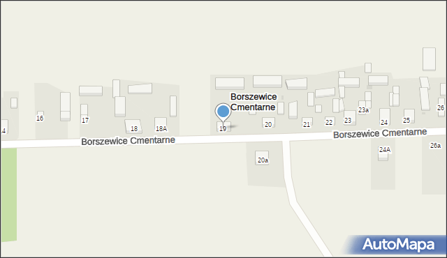 Borszewice Cmentarne, Borszewice Cmentarne, 19, mapa Borszewice Cmentarne