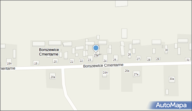 Borszewice Cmentarne, Borszewice Cmentarne, 23a, mapa Borszewice Cmentarne