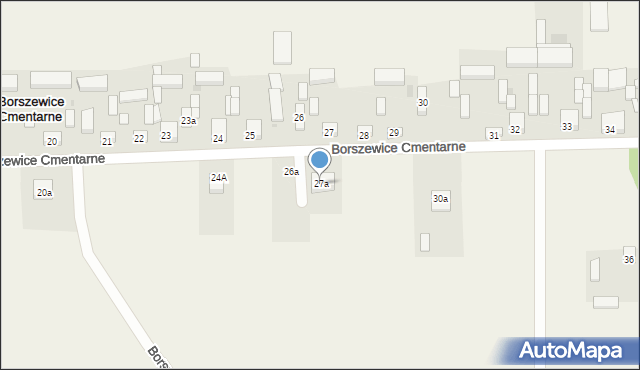 Borszewice Cmentarne, Borszewice Cmentarne, 27a, mapa Borszewice Cmentarne
