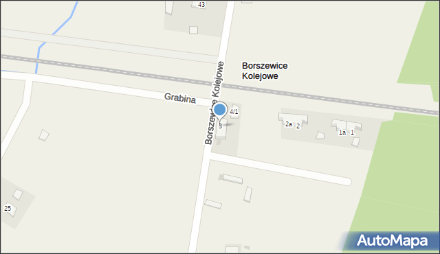 Borszewice Kolejowe, Borszewice Kolejowe, 3, mapa Borszewice Kolejowe