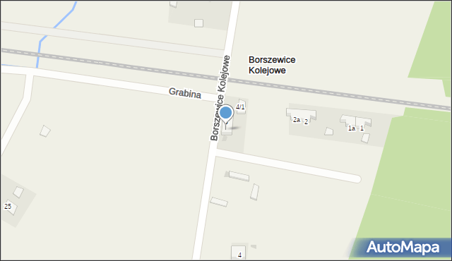 Borszewice Kolejowe, Borszewice Kolejowe, 3A, mapa Borszewice Kolejowe