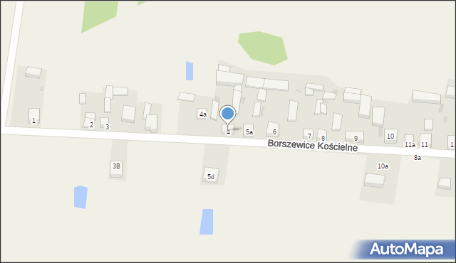 Borszewice Kościelne, Borszewice Kościelne, 4, mapa Borszewice Kościelne