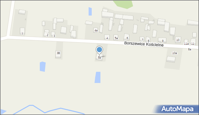 Borszewice Kościelne, Borszewice Kościelne, 5d, mapa Borszewice Kościelne