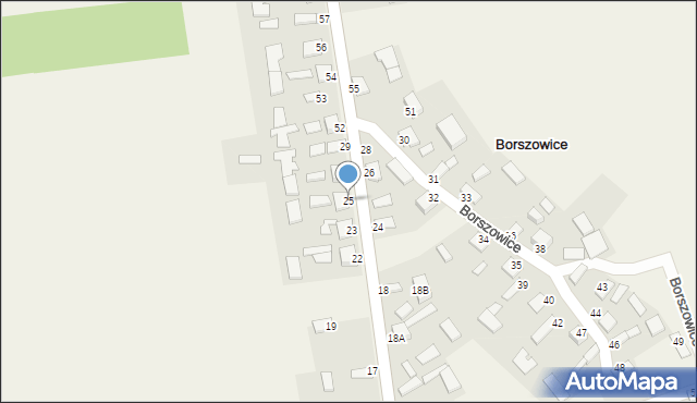 Borszowice, Borszowice, 25, mapa Borszowice