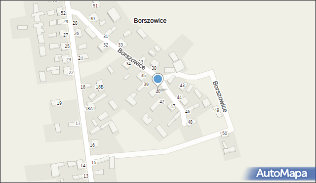 Borszowice, Borszowice, 40, mapa Borszowice