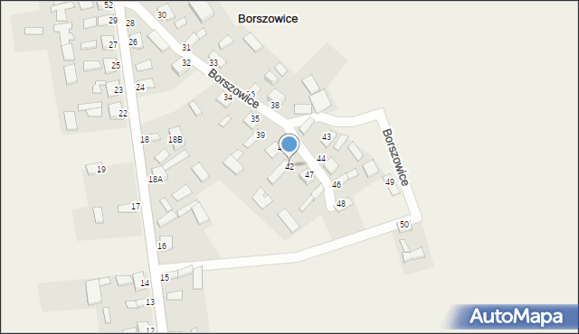 Borszowice, Borszowice, 42, mapa Borszowice