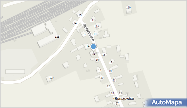 Borszowice, Borszowice, 14, mapa Borszowice