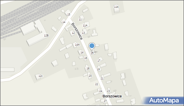 Borszowice, Borszowice, 15, mapa Borszowice