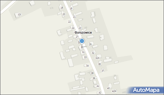 Borszowice, Borszowice, 30, mapa Borszowice