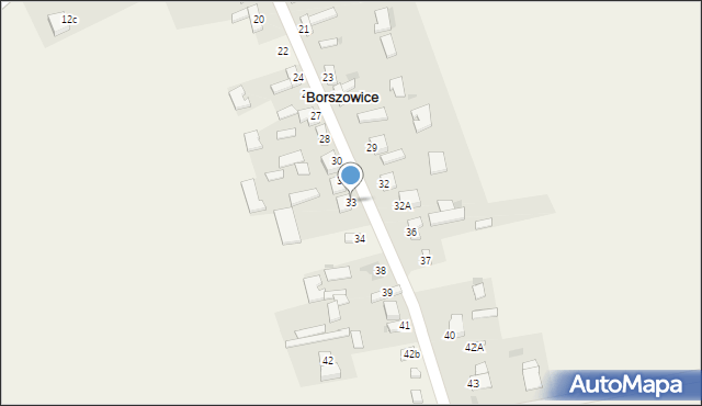 Borszowice, Borszowice, 33, mapa Borszowice