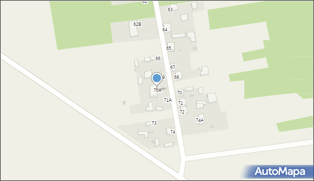 Borszowice, Borszowice, 70A, mapa Borszowice