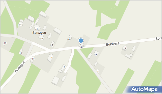 Borszyce, Borszyce, 4, mapa Borszyce