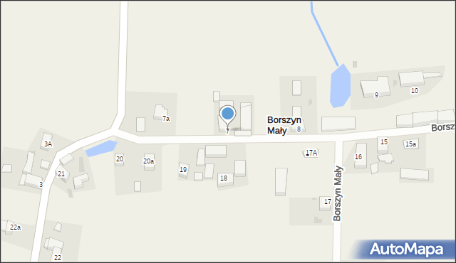 Borszyn Mały, Borszyn Mały, 7, mapa Borszyn Mały