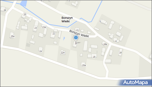 Borszyn Wielki, Borszyn Wielki, 20, mapa Borszyn Wielki