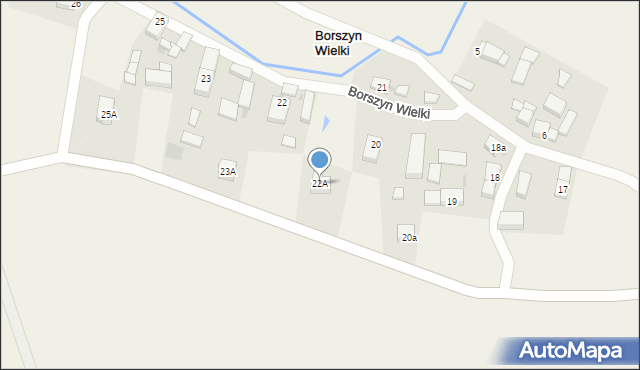 Borszyn Wielki, Borszyn Wielki, 22A, mapa Borszyn Wielki