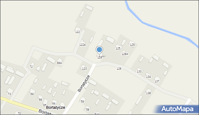 Bortatycze, Bortatycze, 124, mapa Bortatycze