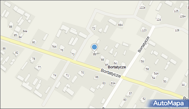 Bortatycze, Bortatycze, 69, mapa Bortatycze